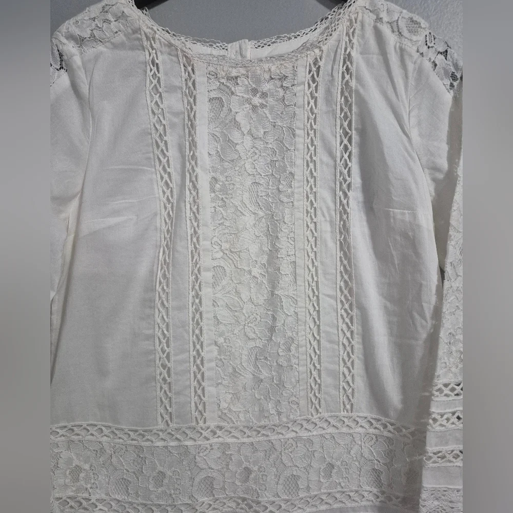 Abercrombie & Fitch White Lace Y2K girly fairy core eyelet lace Dress XS NWT - Picture 5 of 11